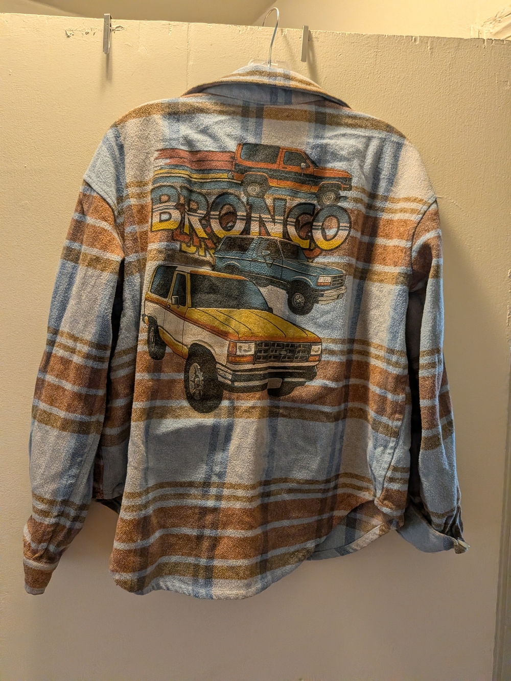 Ford Plaid Shirt Jacket in Blue & Brown